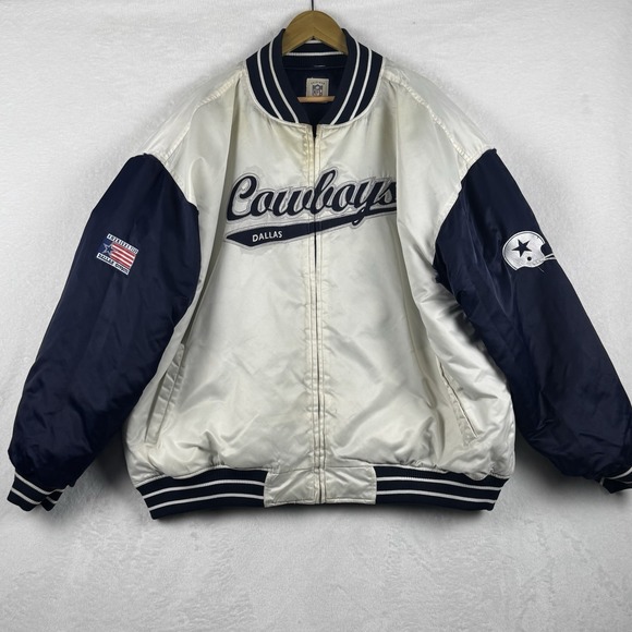Vintage Reebok NFL Gridiron Dallas Cowboys Classics Reversible Bomber JacketXL